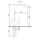 Смеситель Ulgran 016-309 (ТЕМНО-СЕРЫЙ)