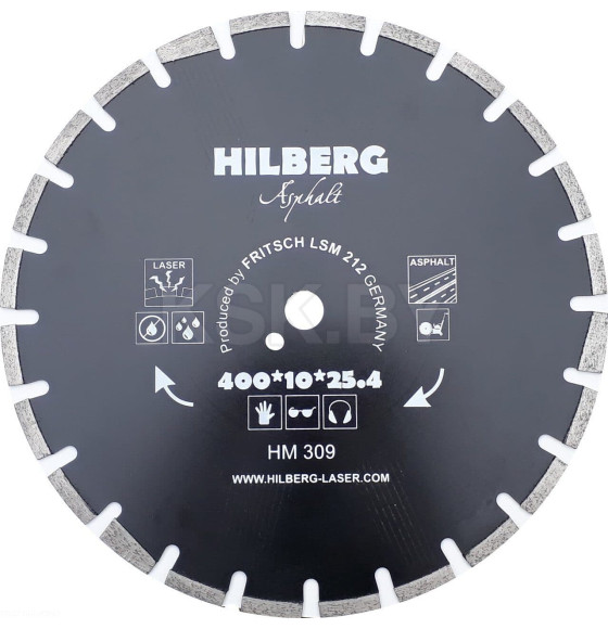 Диск алмазный по асфальту Hilberg Laser 400*11*25.4/12 mm (HM309) 