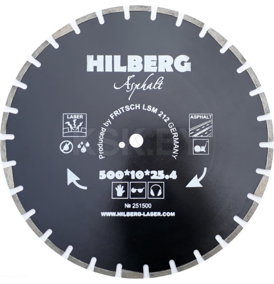 Диск алмазный по асфальту Hilberg Laser 500*11*25.4/12 mm (HM311) 