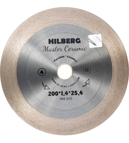 Диск алмазный отрезной Hilberg Master Ceramic 200*25*25,4, 1.4 mm