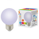 Лампа светодиодная Е27 3W 230в.RGB LED-G60-3W-RGB-E27-FR-С Uniel (UL-00006960) 