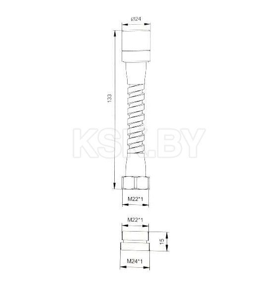 LH602-1 Аэратор с гибким удлиннителем Ledeme (20); страна ввоза  (LH602-1) 