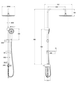 Душевая система Lemark LM8809C