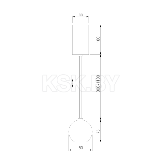 Светильник подвесной / белый 50215/1 LED (a055673) 