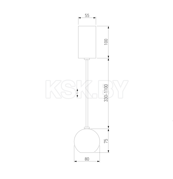 Светильник подвесной / черный 50215/1 LED (a055672) 