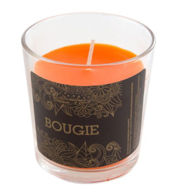 Свеча в стакане "Сочное манго" Charm Aroma, оранжевая 9.2*7.6*7.6 см