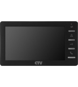 Видеодомофон CTV-M1701 plus B экран 7" черный с детектором движения, видеопамятью, встроенным источником питания CTV