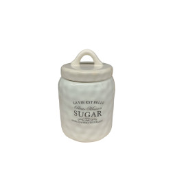 Банка для сыпучих продуктов керамическая "Sugar" 700 мл/11*11*15,5 см (арт. HC21A48-S, код 237197) 