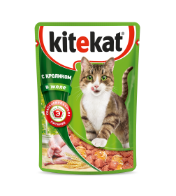 Корм для животных Kitekat консерв Кролик в желе Нежный кролик 85 г