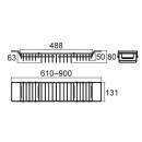 Полка между бортов ванны металлическая 02 Milardo 102W000M44 (102W000M44) 