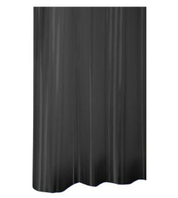 Штора для ванной комнаты текстильная ''satin black'' 180*200 см
