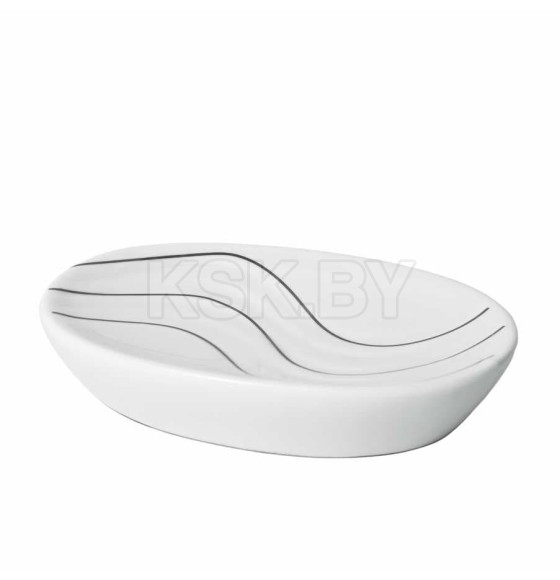 Мыльница керамическая,цвет белый.Bisk WAVE арт.05977 (05977) 
