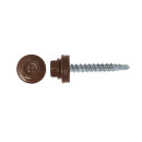 Саморез кровельный с резин. прокл. 4,8х29 PT1. RAL 8017 (темно-коричневый) DAXMER (уп/250 шт)
