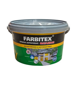 Краска водно-дисперсионная фасадная FARBITEX, 3кг