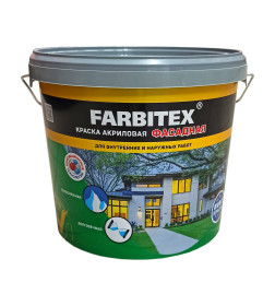 Краска водно-дисперсионная фасадная FARBITEX, 6кг