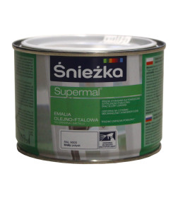 Эмаль масляно-фталевая "SNIEZKA" SUPERMAL белая (RAL 9003) GL,  0,4 л