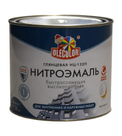 Эмаль НЦ-132П Olecolor чёрная, 1,7кг