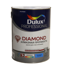 Краска в/д внутр. DULUX Prof Diamond Matt износостойкая белая,  4,5 л ( 6,4 кг)