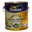 Краска водно-дисперсионная внутренняя DULUX Ultra Resist для кухни и ванной ослепительно белая мат,  2,5 л (3,5 кг) Росс (5255548) 