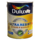 Краска водно-дисперсионная внутренняя  DULUX Ultra Resist для кухни и ванной белая полумат,  5 л (7 кг) (5255539) 
