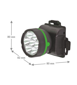 Фонарь налобный светодиодный 909LED7 черный 7LED 3xR6 Ultraflash