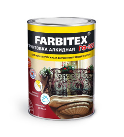 Грунт ГФ-021 FARBITEX серый,  1,8 кг