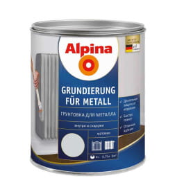 Грунт алкидный Alpina по металлу,  0,75л (1,043кг)