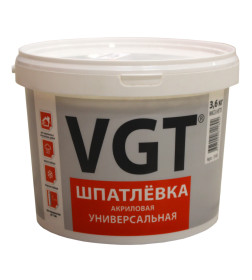 Шпатлёвка универсальная для нар/внутр работ VGT,  3,6 кг