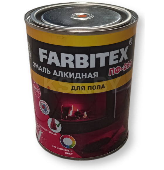 Эмаль для пола ПФ-266 FARBITEX золотистая  0,8 кг (4300004987) 