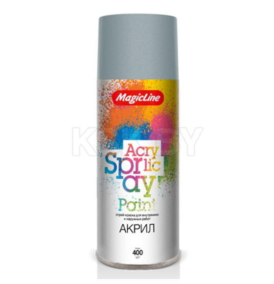 Краска аэрозольная акриловая MagicLine светло-серая RAL7035, 400мл
