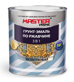 Грунт-эмаль по ржавчине Farbitex MASTER PRIME молотковая, шоколадный, глянец  2 л