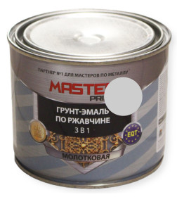 Грунт-эмаль по ржавчине Farbitex MASTER PRIME молотковая, светло-серый, глянец  0,4 л