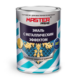 Эмаль с металлическим эффектом (зеленый) Farbitex MASTER PRIME 0,8 л