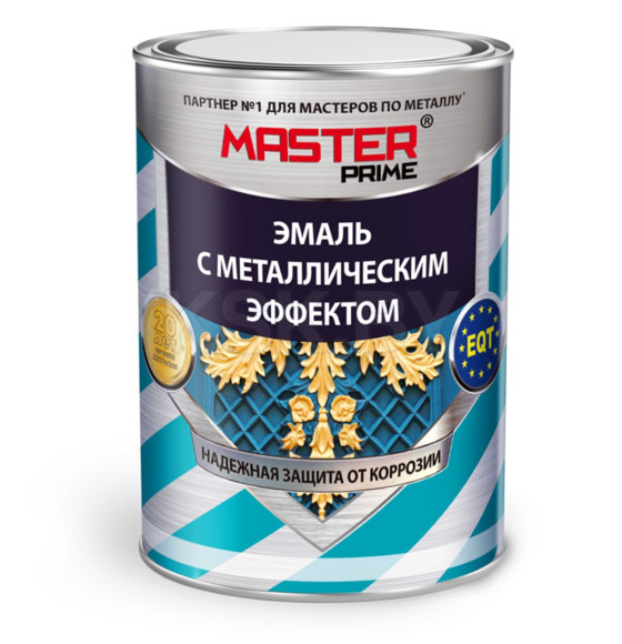 Эмаль с металлическим эффектом (зеленый) Farbitex MASTER PRIME 0,8 л (М3Г18290) 