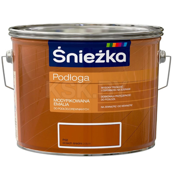 Эмаль для пола SNIEZKA орех средний P02, 2,5 л (3 кг)