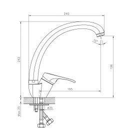 Смеситель для кухни Decoroom, DR21021