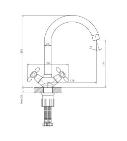 Смеситель для кухни Decoroom, DR53028