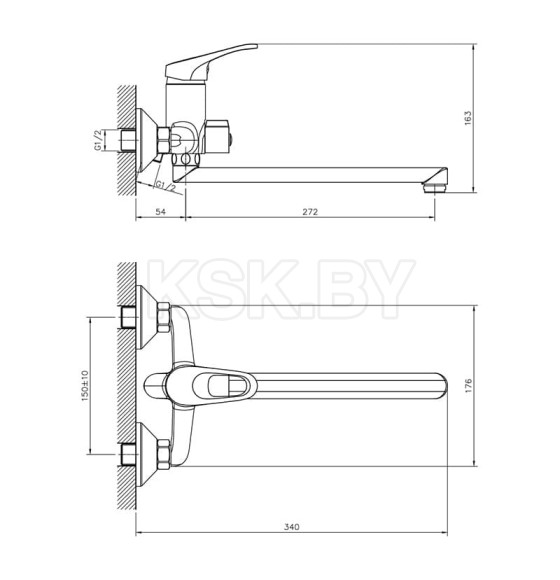 Смеситель для ванны Decoroom DR21043 (DR21043) 