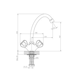 Смеситель для умывальника Decoroom DR22011