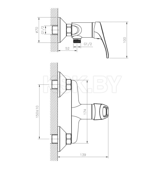 Смеситель для умывальника Decoroom, DR20011 (DR20011) 