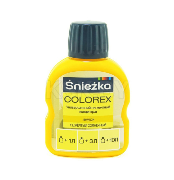 Колеровочный пигмент SNIEZKA Colorex №12 жёлто-солнечный, 100 мл