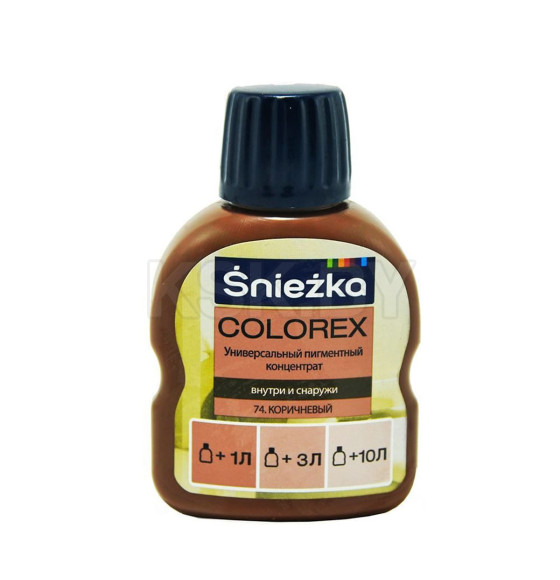 Колеровочный пигмент SNIEZKA Colorex №74 коричневый, 100 мл