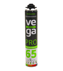 Пена PROF монтажная VEGA 65 Pro WINTER,(выход до 65 л) 850 мл