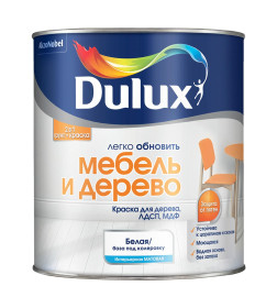 Краска DULUX Мебель и Дерево 0,75л  белая BW 