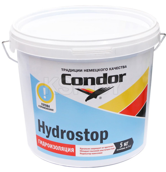 Мастика-грунт Condor влагоизоляционная Hydrostop,  5 кг