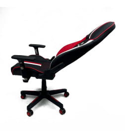 Кресло поворотное BOLID, ECO, черный/белый/красный