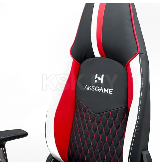 Кресло поворотное BOLID, ECO, черный/белый/красный (80349) 