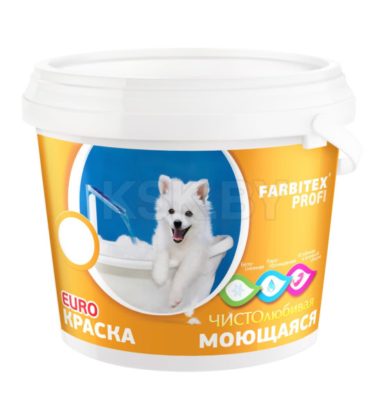 Краска водно-дисперсионная внутренняя Farbitex PROFI моющаяся,  7 кг, РФ (ФП1269010) 