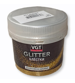 Добавка для краски Блестки VGT PET GLITTER, золото 0,05 кг