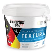 Краска акриловая декоративная фактурная Textura, 15 кг FARBITEX PROFI